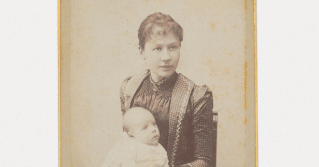 Johanna Van Gogh-Bonger with her son Vincent Willem